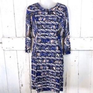 EUC BCBG Max Azria stretch jersey blue bodycon dress